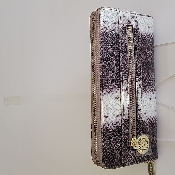 ANNE KLEIN BROWN AND CREAM SNAKE PRINT WALLET - Picture 2 of 6